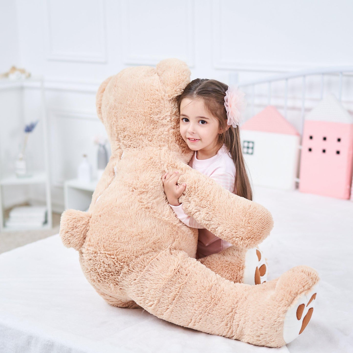 Ikasa Giant Teddy Bear Plush Toy Stuffed Animals (Brown, 39 Inches)