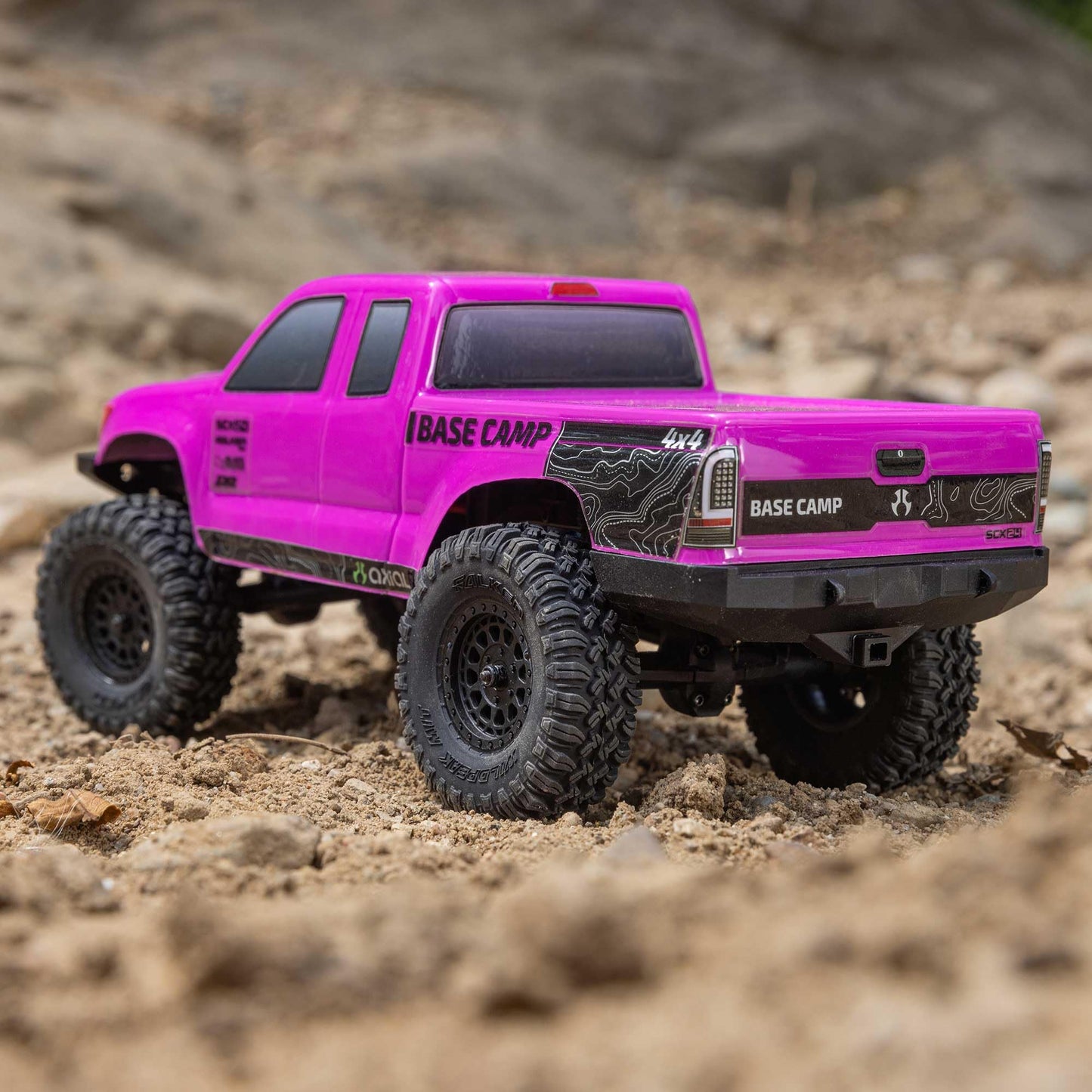 Axial RC Truck 1/24 SCX24 Base Camp 4x4 Rock Crawler Brushed RTR (Everything Needed to Run is Included) - Pink, AXI-1219T3