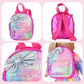 Unicorn Element American 18 Inch Doll Clothes And Accessories Makeup Playset Include 18 Inch Doll Clothes, Skirt, Backpack, Bracelet, Hair Clip, Phone And Makeup Sets(No Doll And Shoes)