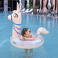 PoolCandy Inflatable Animal Pool Tubes & Swim Rings (Llama Glitter Filled 48 inch Pool Tube Swim Ring)