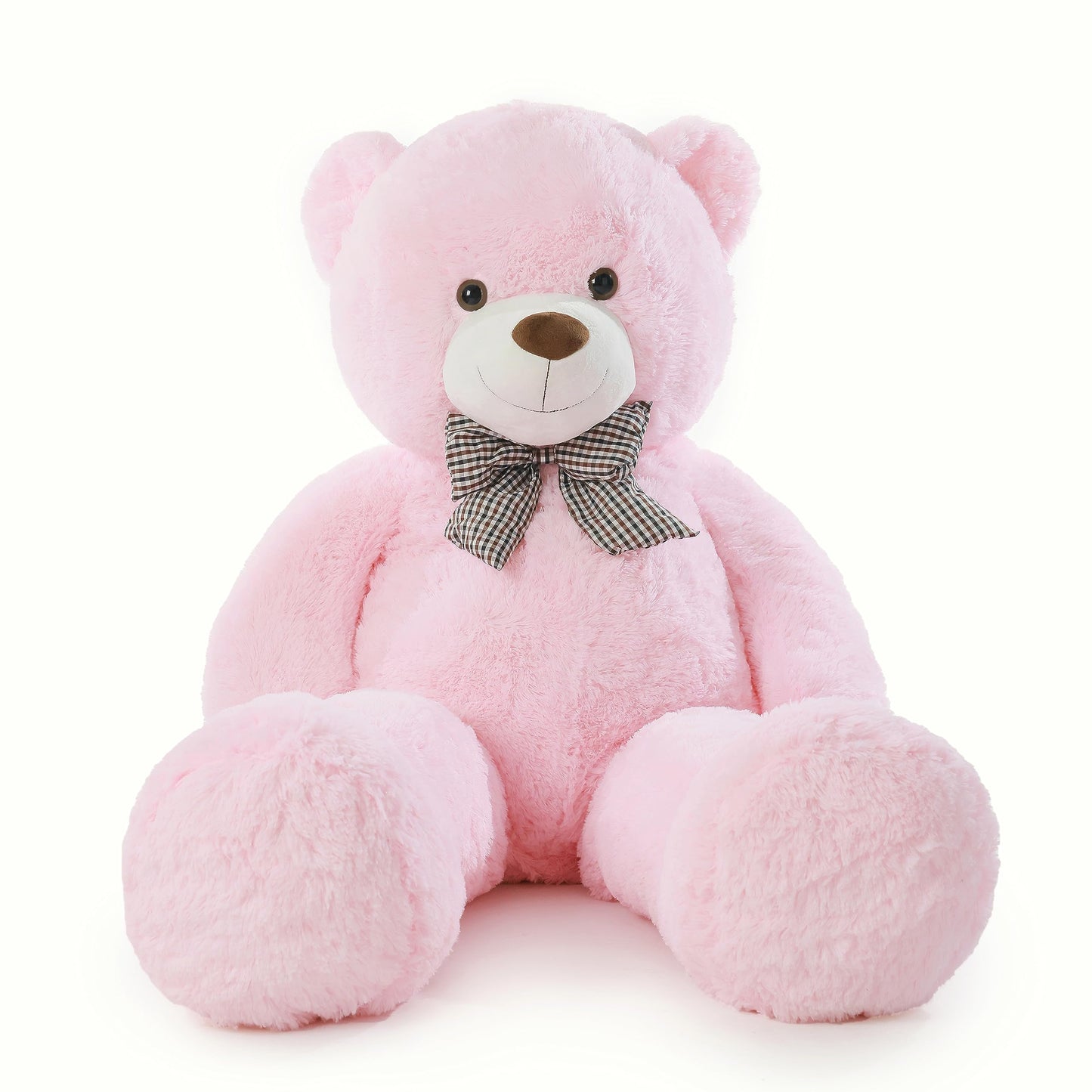 Poutmac 55 Inch Giant Teddy Bear Stuffed Animal Big Plush Pink Teddy Bear Valentine'S Gift For Girlfriend Soft Stuffed Bear Anim