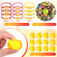 74PCS Softball Party Favors Gifts Softball Charm Bracelets Softball Stress Ball Softball Stickers Softball Adjustable Wristbands