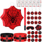 Leyndo 89 Pcs Spider Party Favors for Birthday, Includes Spider Piata with Blindfold and Stick, 11.8x11.8, 12 Keychains, 12 Wris