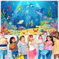 Under The Sea Birthday Banner Ocean Animal Party Decorations Birthday Photo Backdrop Background Dolphin Shark Underwater Decorat