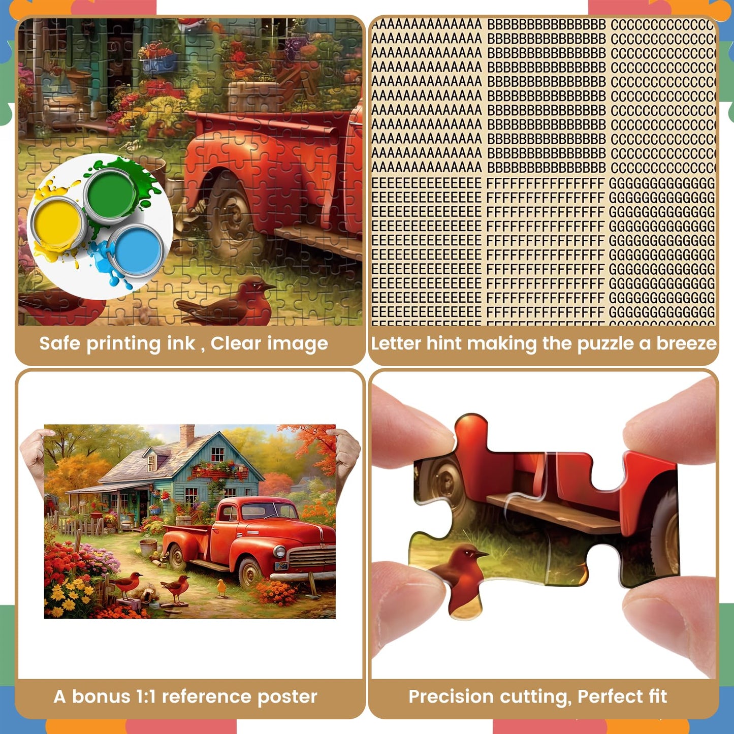1000 Piece Puzzle For Adults,Wooden Jigsaw Puzzles,Puzzles For Adults 1000 Pieces And Up,House In The Countryside Puzzles For Adults,Artistic Decorations, Educational Toys,Finished Size 29.5'X20'