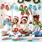 DoubleFill 48 Pcs Winter Gloves Suncatchers Craft Kits Ornaments DIY Stained Glass Effect Tissue Paper Kits Bulk for Window Deco