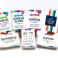 Stellarsol 3-Pack Gift Set Korean Basic Conversation Flashcards For Beginners, Essential Phrases, Everyday Situations, Slang + D