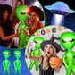 Zhanmai 4-Piece Green Giant Inflatable Alien Toy, 35/63 Inch, Leak Proof Technology, Pvc, Party Decorations, Halloween, Birthday, Unisex