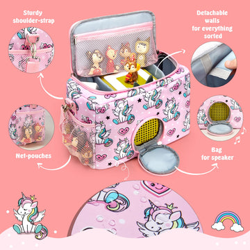Maidmax Carrying Case For Toniebox, Portable Storage Bag Compatible With Tonies Audio Player Starter Set And Tonies Figures Char