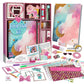 Eduman Pink Diy Journal Kit For 8-12 Years Old Girls - Ideal Birthday Gift For Kids, Diary & Scrapbooking Supplies Set With Arts & Crafts Tools For Recording Memories And Creative Expression
