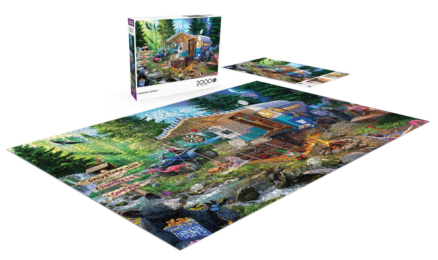 Buffalo Games - Jeff Haynie - Mountain Retreat - 2000 Piece Jigsaw Puzzle For Adults -Challenging Puzzle Perfect For Game Nights - Finished Size Is 38.50 X 26.50