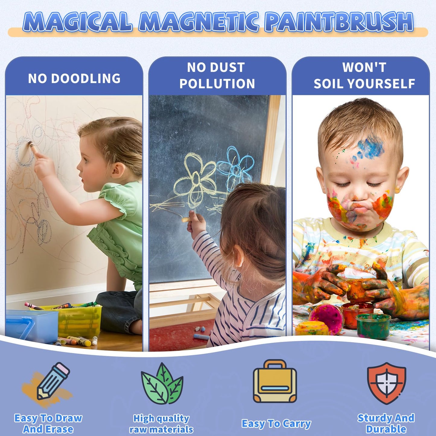 LZZAPJ Magnetic Drawing Board, Doodle Board Toddler Toys for Ages 2-4, Drawing Pad Etch Learning Sketch Toys for Toddlers 1-3 Ta