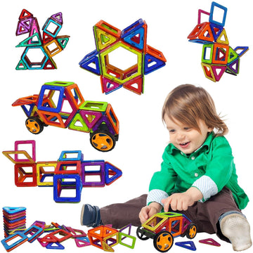 Kipa Gaming Magplay Magnetic Blocks 38 Pcs | Multi-Shape & Colour Magnetic Blocks | Stem Building Set For Kids 3+ | Creative Con