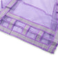 LEAFOREST Large Beach Bag with Zipper Lightweight Beach Toy Bag Mesh Bag for Swimming Pool Sand Toys (Purple)