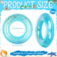 Relaxgiant 12 Pcs Summer Swim Rings with Glitter Fun Inflatable Pool Float Round Shaped Swimming Pool Tubes for Beach Party Supp