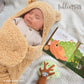 Sweet Bear Swaddle Blanket Newborn Gift Set with Storybook & Tree Rattle