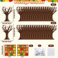 WATINC Fall Leaves Tree Craft Kits - 16Pcs Autumn Movable Eyes Trees for Party Favor Ornament Making Supplies, DIY Thanksgiving