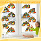 QOUBAI Rainbow Suncatchers Craft Kit - 32 Sets DIY Stained Glass Effect, Paper, 10.04"x10.12", Colorful, Model QB1073