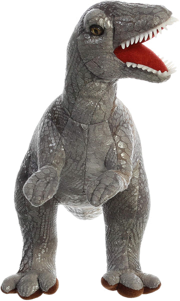 Aurora® Ferocious Dinos & Dragons Velociraptor Stuffed Animal - Prehistoric Fun - Cuddly Companions - Gray 12 Inches