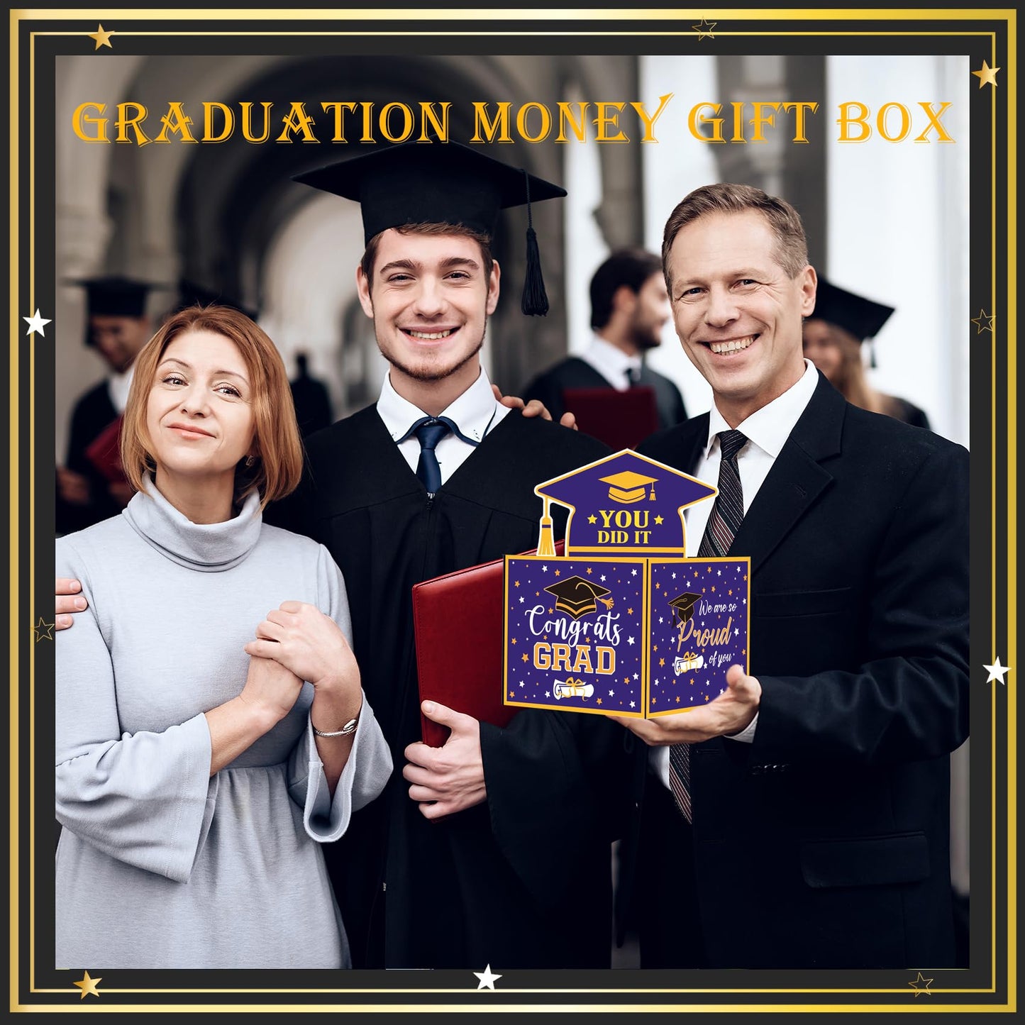 Meiidoshine 2024 Graduation Money Box For Cash Gift Pull, Funny Graduation Gifts For Boys Girls High School College, Surprise Money Holder For Grads With Pull Out Card And 100Pcs Plastic Bags