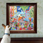 eeBoo: Piece and Love Marketplace in France 1000 Piece Square mature-themed Piece Puzzle  23 x 23 When Completed  Sturdy Puzzle Pieces  for Ages 14 and up