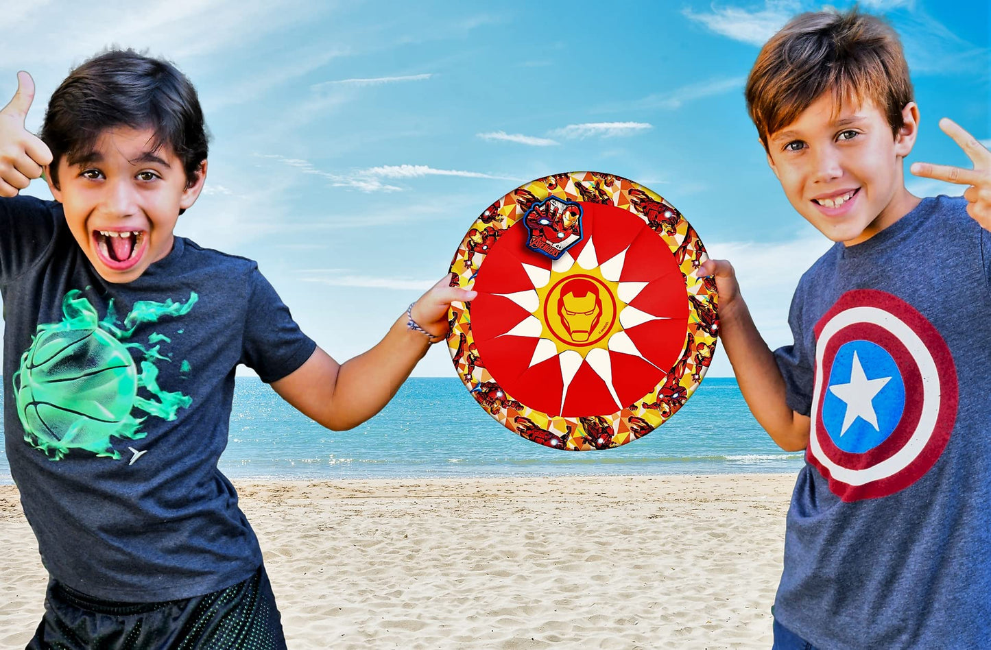 JA-RU Marvel Soft & Safe Frisbee tossing Disc 12 (1 Spiderman Disc) Spiderman Hulk & Iron Man Flying Discs for Kids Boy Toys. Fidget Beach Pool Outdoor Outside Toys Family Game A-6827-1