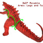Twcare Fire Godzilla Vs. Kong 2021 Toy Burning Action Figure: Flaming King Of The Monsters, Movie Series Movable Joints Soft Vinyl, Travel Bag