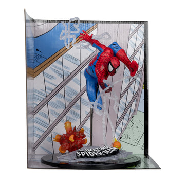 Mcfarlane Toys - Marvel Spider-Man 1:10Th Scale Collectible With Scene (The Amazing Spider-Man #302)