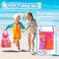 HUUIDY Beach Toys, 30Pcs Ice Cream Sand Toys, Sandbox Toys with Collapsible Sand Bucket and Sand Castle Kit, Cake, Lollipop, Sea