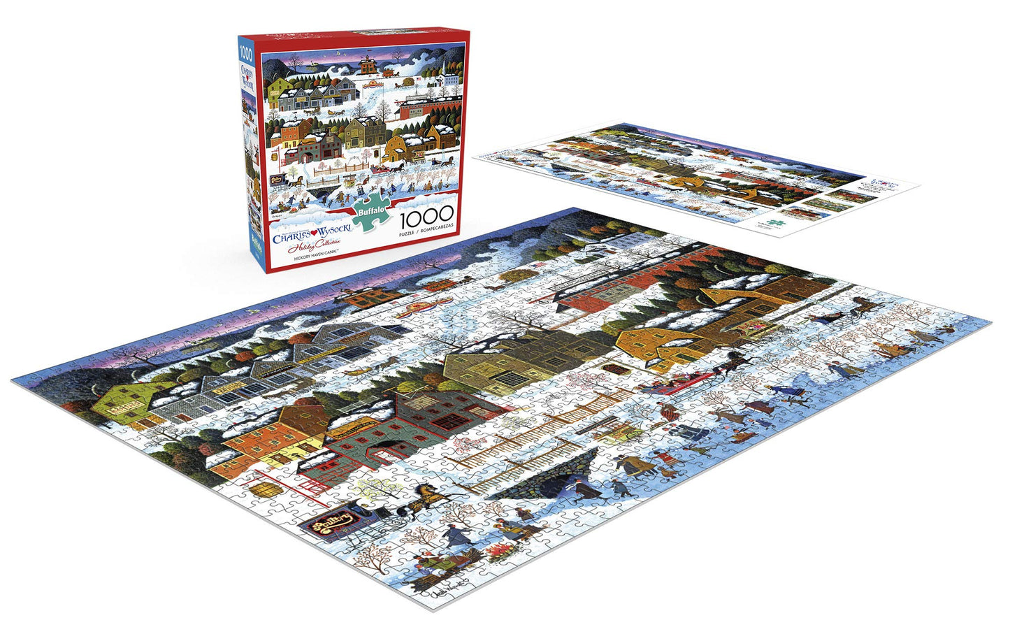 Buffalo Games 1000 Piece Jigsaw Puzzle - Charles Wysocki Hickory Haven Canal - Large Multicolor - Finished Size 26.75 x 19.75