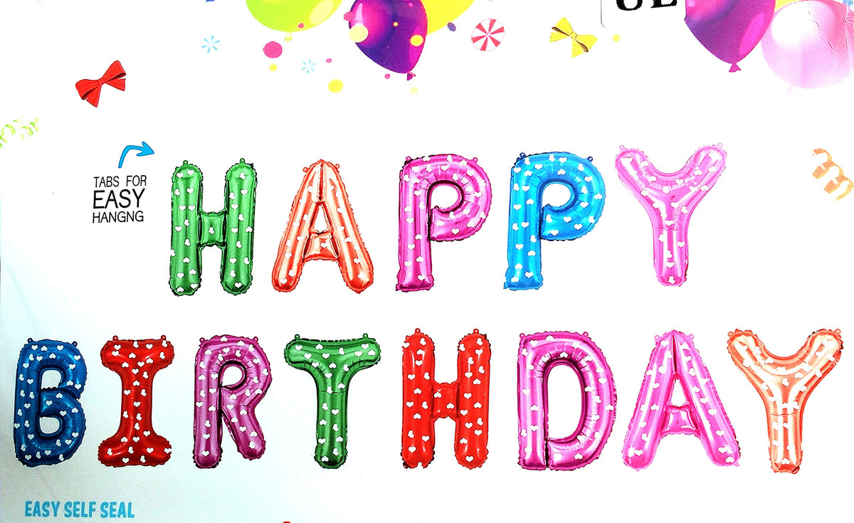 Balaji International  Happy Birthday Foil Balloons Banner