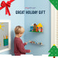 Play Platoon Building Brick Display Shelves 2 Pack Minifigure Display Case Shelf - 12x5 Inch Acrylic Wall Mount Shelf for Wall,