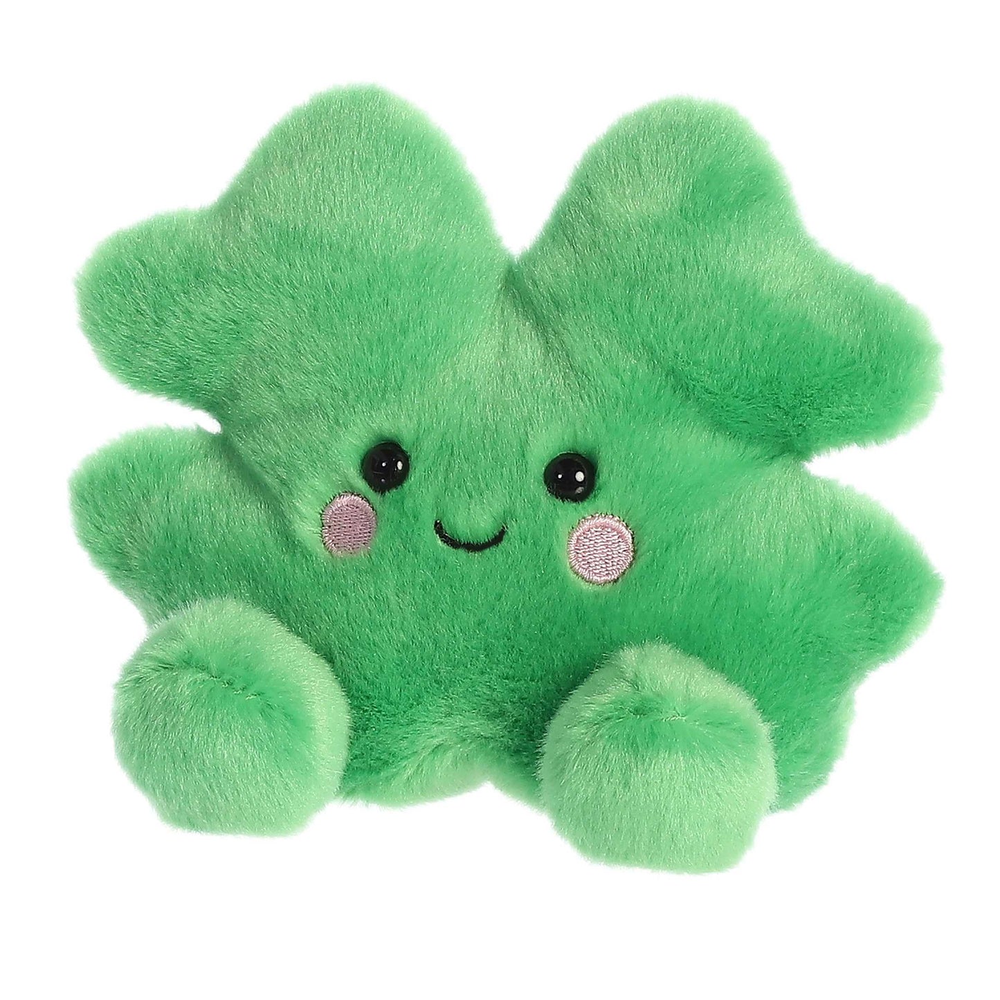 Aurora® Palm Pals™ Chance Clover™ 5" Green Stuffed Animal - Pocket-Sized, Collectible Polyester Toy