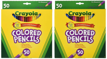 Crayola 50ct Long Colored Pencils (68-4050) Pack of 2