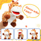 Cuteoy Plush Giraffe Hand Puppet Stuffed Animal Toy Open Movable Mouth Creative Role Play Storytelling Plushies Gifts For Kids Toddlers Birthday Christmas