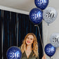 18Pcs Happy Birthday Balloons Decorations Navy Blue Silver 30Th Birthday Balloons Decoration Happy 30Th Birthday Confetti Latex