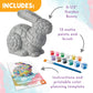 Mindware Paint Your Own Stone Bunny Rabbit - Mosaic Stepping Stone Craft Kit For Kids Includes Paint And Brush, Made Of Weather Resistant Cement