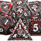 ARUOHHA Metal D&D Dice Set with Gift Box, Dragon Design Blood DND Dice D + D Large Polyhedral Dice for Dungeons and Dragons Role