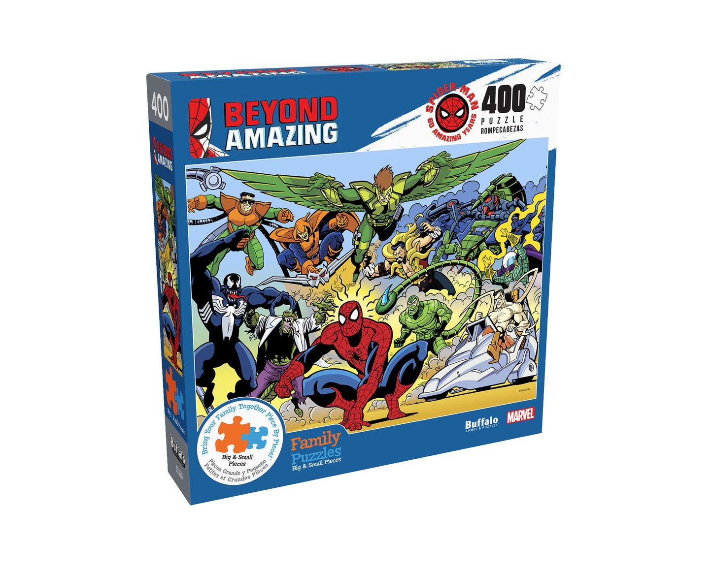 Buffalo Games Spider-Sense 400 Piece Jigsaw Puzzle - Large Multicolor Paper Puzzle for Families - Model 22013