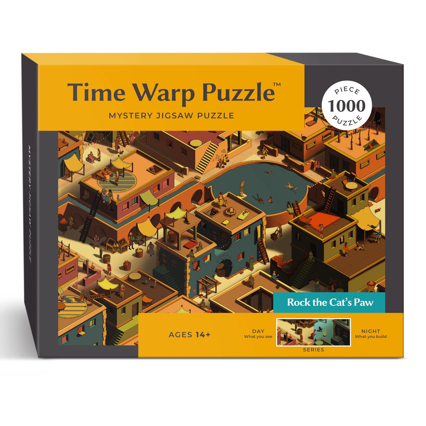 da Vinci's Room Time Warp Puzzle - 1000 Piece Jigsaw, Picture Changing, Chipboard, 26.625 x 19.25 in, Adults Day Night Series