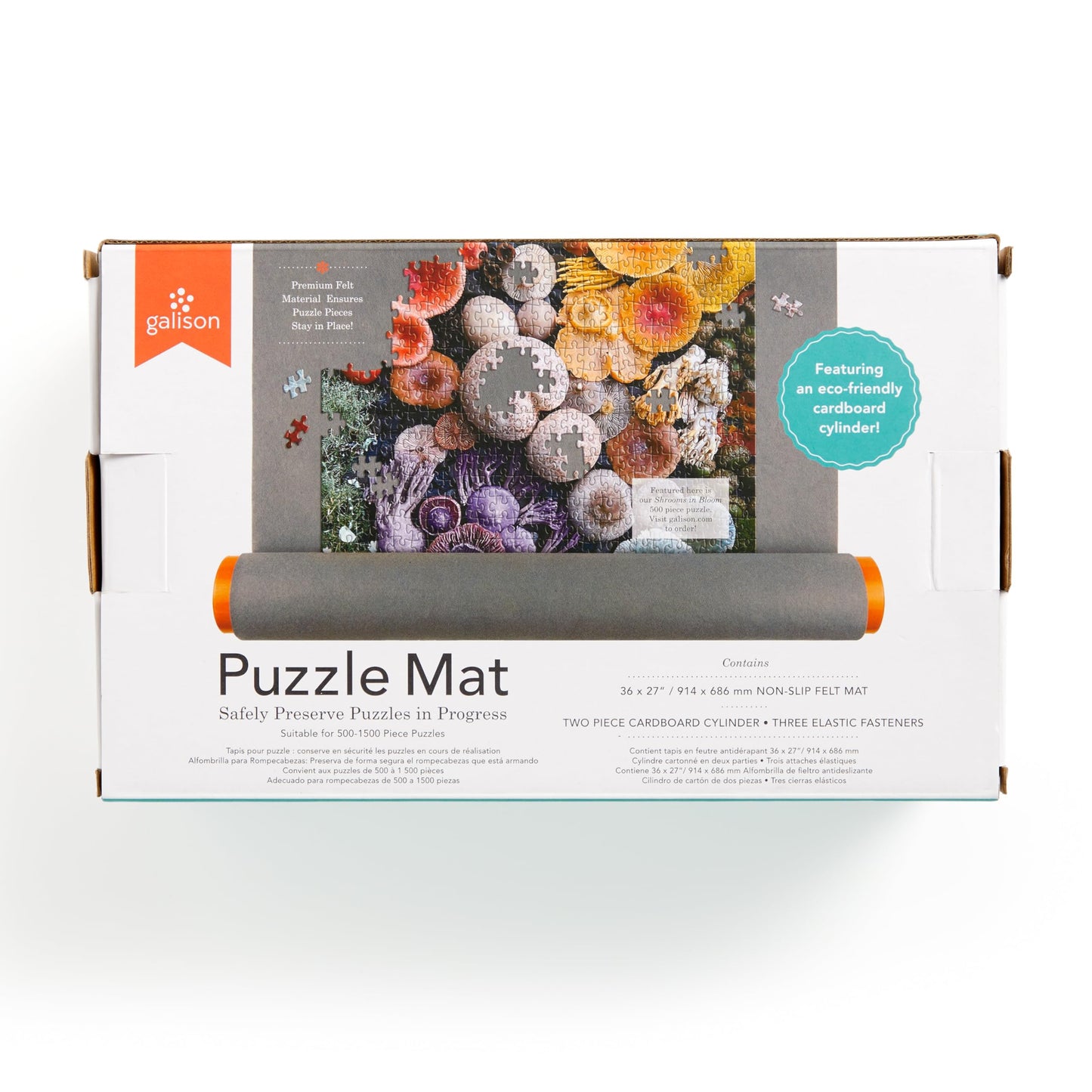 Galison Roll Up Puzzle Mat for Up to 1500 Pieces - Beige, Model 9780735382190