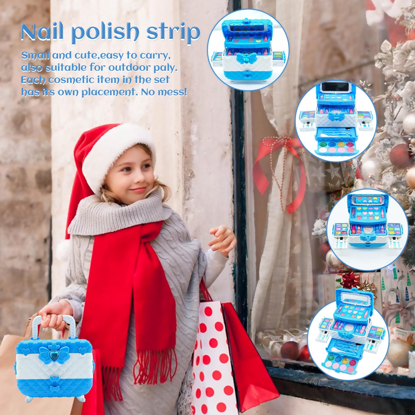 Kids Makeup Kit for Girl - 57PCS Frozen Toys for Girls,Real Washable Makeup Little Girls Gift,Toddler Play Make Up Kids Toys Mak