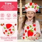 R HORSE Kid Apron and Chef Hat Set - 2Pcs Strawberry Adjustable Children Kitchen Toddler Apron for Girls Role Play Chef Toy Cook
