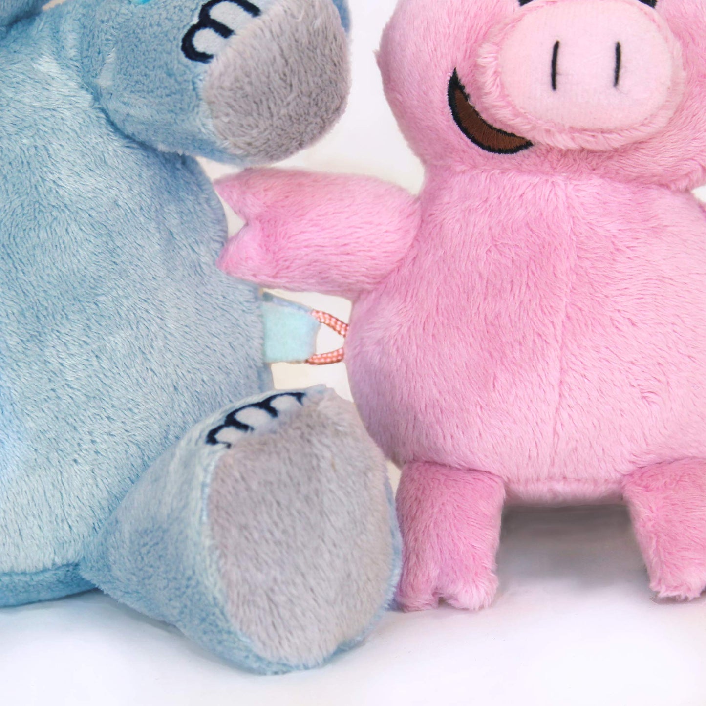 Yottoy Mo Willems Collection | Pair Of Elephant & Piggie Soft Stuffed Animal Plush Toys - 7” & 5” Sitting