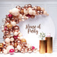 House Of Party Burgundy Balloon Garland Kit - 158 Pcs Metallic Rose Gold, Pink, Burgundy And Gold Balloons Arch Kit For Graduati