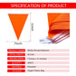 Tsmd Solid Orange Pennant Banners Flags String Diy Bunting Flags,Party Decorations For Grand Opening,Kids Birthday,Party Events