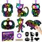 CY2SIDE 60PCS Day of The Dead Skeleton Scratch Card Gift Set for Kid, DIY Mexican Fiesta Scratch Paper Kit for Student School Ac