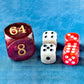 5Pcs Set 30Mm Backgammon Pearl Dice Set - 30Mm (1 3/16'') Large Backgammon Doubling Cube Plus 4Pcs 16Mm Dice (Red/White Marbleiz