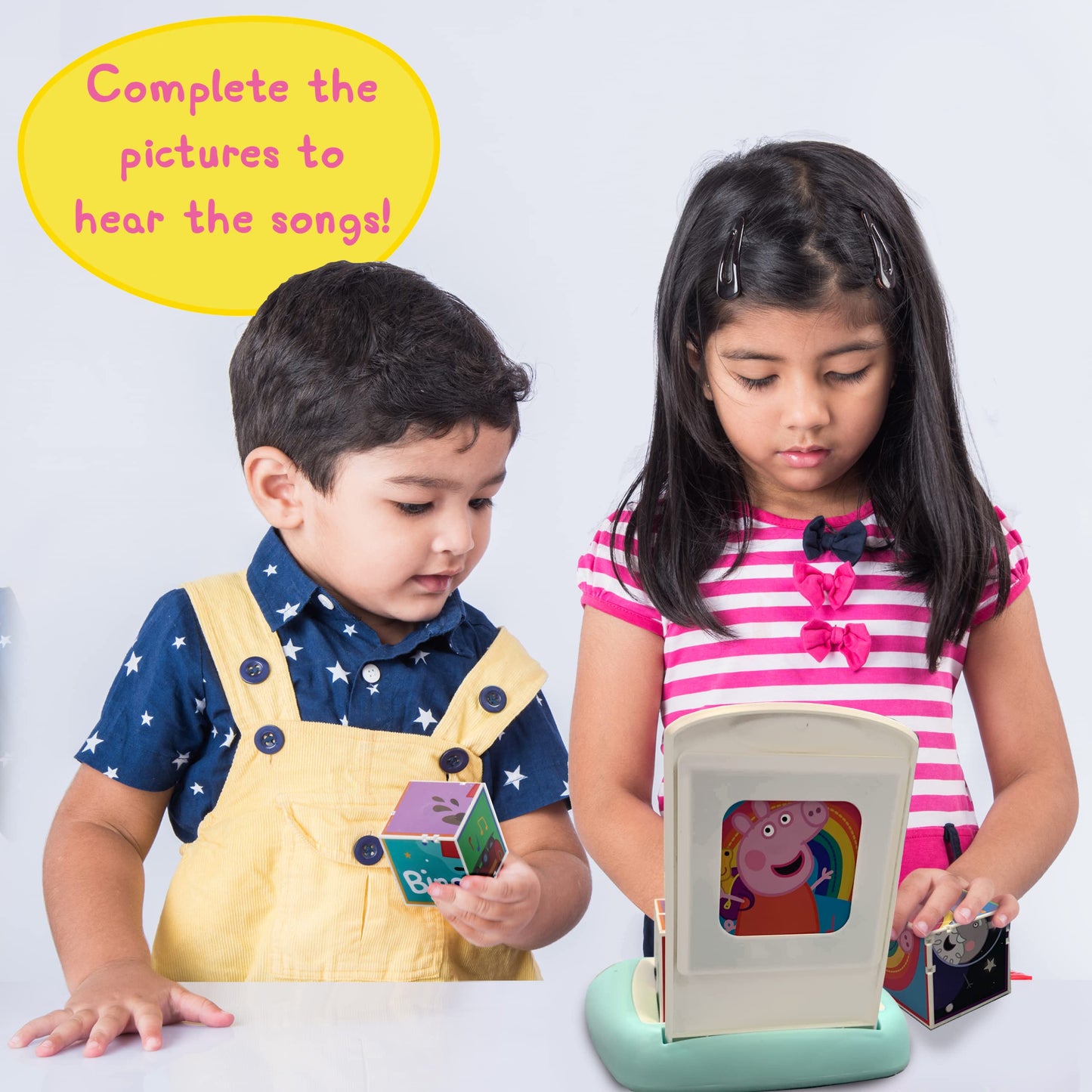 Wow! Stuff Peppa Pig Musical Clever Building Blocks | Pre-School Learning Toy That Plays 6 Nursery Rhyme Songs | For Toddlers Both Girls And Boys 2, 3, 4 And 5 Years Old, Blue