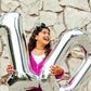 Silver Number Balloon 40 Inch, 0 Number Balloons, 10 20 30 40 50 Numbers Balloon Birthday Decorations, Silver Party Supplies For